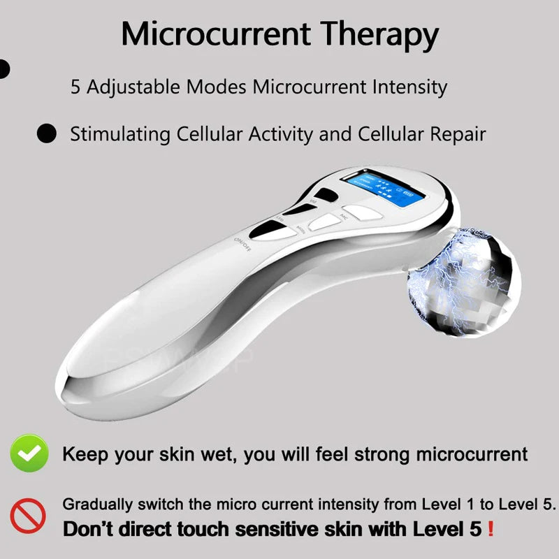 Roller Facial Massager With Microcurrent